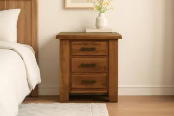 Picture of FLINDERS 3-Drawer Solid Pine Wood Bed Side Table
