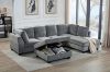 Picture of LIBERTY PREMIUM Sectional Sofa with Storage Ottoman (Light Grey)