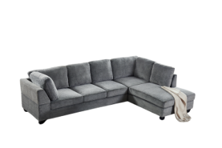 Picture of LIBERTY Premium Sectional Sofa (Light Grey) - Chaise Facing Right