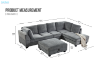 Picture of LIBERTY PREMIUM Sectional Sofa with Storage Ottoman (Light Grey)
