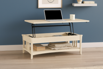 Picture of YOKO Soft Close Lift Top Coffee Table with Storage (Cream)