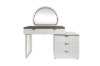 Picture of THIAGO 5-Drawer 110-140 Extension Tray Top Dressing Table with LED Mirror and Zerra Makeup Stool Set