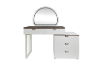 Picture of THIAGO 5-Drawer Tray Top Dressing Table with LED Mirror and Zerra Makeup Stool Set