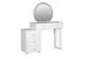 Picture of KALINA 5-Drawer 80-120 Dressing Table with LED Mirror and Zerra Makeup Stool Set