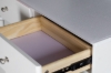 Picture of KALINA 5-Drawer 80-120 Dressing Table with LED Mirror and Zerra Makeup Stool Set