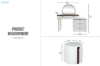 Picture of THIAGO 5-Drawer 110-140 Extension Tray Top Dressing Table with LED Mirror and Zerra Makeup Stool Set