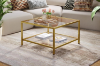 Picture of TOBAGO 68 Square Tempered Glass Coffee Table (Golden)
