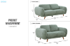 Picture of HELSINKI 3/2 Seater Fabric Sofa Range (Light Olive)