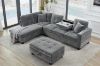 Picture of NEBULA Pro Sectional Sofa with Storage Ottoman & Drop-Down Console & USB & Type-C Port (Misty Grey)
