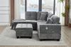 Picture of NEBULA Pro Sectional Sofa with Storage Ottoman & Drop-Down Console & USB & Type-C Port (Misty Grey)