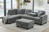 Picture of NEBULA Pro Sectional Sofa with Storage Ottoman (Misty Grey) - Chaise Facing Left