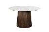 Picture of HUBIE D130 Mango Wood Round Dining Table With Marble Top
