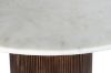 Picture of HUBIE D130 Mango Wood Round Dining Table With Marble Top