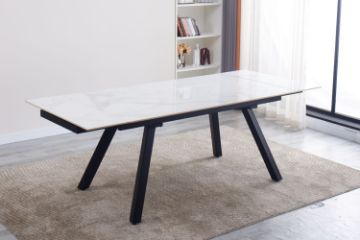 Picture of DALTON 1.6M-2.2M Extension Matte Sintered Stone Top Dining Table
