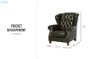 Picture of BAMBURGH 100% Genuine Leather Chesterfield Armchair