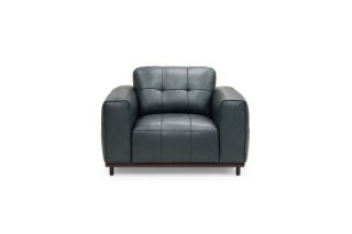 Picture of KALONA 3/2/1 Seater 100% Genuine Leather Sofa Range (Dark Blue) - 1 Seater