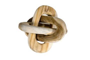 Picture of 655-020 Teak Wood  3 Chains Locked Decoration