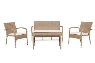 Picture of SLOAN 4PC Outdoor Dining Wicker Lounge Set
