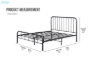 Picture of FEXON King Single/Queen Size Metal Bed Frame (Black)