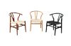 Picture of 53x50x79 WISHBONE Solid Wood Y Replica Chair (Natural Frame-Beige Seat) - 2 Chairs in 1 Carton