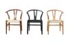 Picture of 53x50x79 WISHBONE Solid Wood Y Replica Chair (Black Frame-Black Seat) - 2 Chairs in 1 Carton
