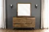 Picture of CLEVEDON 6-Drawer Solid Oak Dresser with Mirror