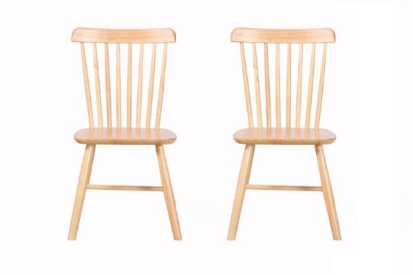 Picture of WINDSOR Rubber Wood Dining Chair (Natural Colour) - 2 Chairs in 1 Carton