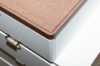 Picture of THIAGO 5-Drawer 110-140 Extension Tray Top Dressing Table with LED Mirror and Zerra Makeup Stool Set