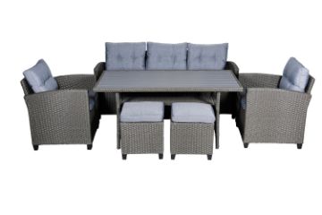 Picture of ALBANY 3+1+1 Seater Wicker Outdoor Dining Sofa Set