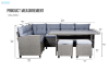 Picture of ALBANY Sectional Outdoor Dining Wicker Sofa Set