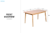 Picture of WINDSOR 5PC Solid Wood Dining Set - 150 Table with 4 Chairs