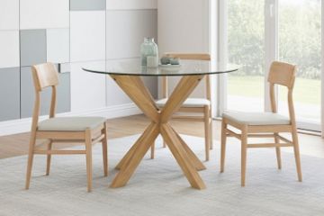 Picture of POLO Glass Round Dining Table - D100