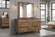 Picture of CLEVEDON 6-Drawer Solid Oak Dresser with Mirror