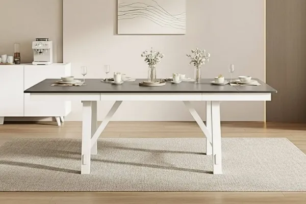 Picture of LINDOS 1.7M-2.4M Extendable Dining Table (White)