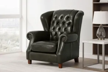 Picture of BAMBURGH 100% Genuine Leather Chesterfield Armchair