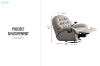 Picture of SANO 360° Swivel Manual Recliner Lounge Chair with Mobile Holder (Beige)