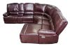 Picture of ORREN Air Leather Power Reclining Sectional Sofa with LED Lights & Cooling Cup Holders - Chaise Facing Right (Dark Brown)