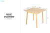 Picture of WINDSOR 80 Solid Wood Square Dining Table (Natural Colour)
