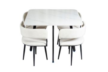 Picture of LUMIA 5PC Space Saver Sintered Stone Top Dining Set 