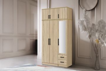 Picture of BESTA Wall Solution Modular Wardrobe System - 3-Door Wardrobe with Top Unit
