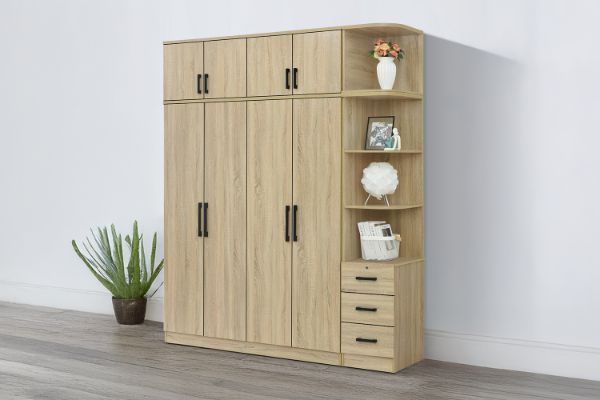 Picture of BESTA Wall Solution Modular Wardrobe - 4-Door Wardrobe with Top Unit