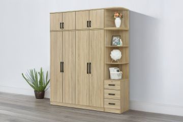 Picture of BESTA Wall Solution Modular Wardrobe System - 4-Door Wardrobe with Top Unit