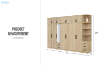 Picture of BESTA Wall Solution Modular Wardrobe - 7-Door Wardrobe with Top Unit