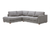 Picture of HEARTLAND Feather Filled Fabric Sectional Sofa (Grey) - Water, Oil & Dust Resistant 