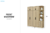 Picture of BESTA Wall Solution Modular Wardrobe System - 4-Door Wardrobe with Top Unit