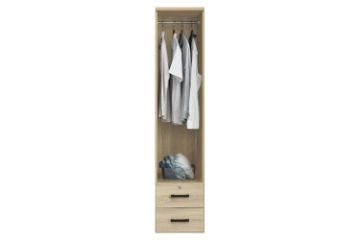 Picture of BESTA Wall Solution Modular Wardrobe System - 1-Door Wardrobe with Mirror & 2 Drawers