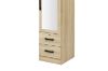 Picture of BESTA Wall Solution Modular Wardrobe - 1-Door Wardrobe with Mirror & 2 Drawers