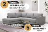 Picture of HEARTLAND Feather Filled Fabric Sectional Sofa (Grey) - Water, Oil & Dust Resistant 