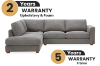 Picture of HEARTLAND Feather Filled Fabric Sectional Sofa (Grey) - Chaise Facing Left