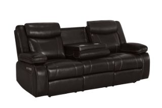 Picture of ZENO Power Reclining Sofa Range - 3 Seat with Drop Down Console, USB & Type-C Ports(3RRC)